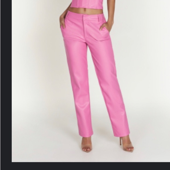 Matilda Slouchy Low Rise Faux Leather set - Picture 3 of 4